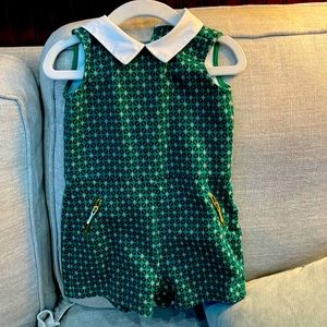 Janie and jack collared shorts romper